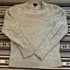 J crew heather oatmeal wool sweater small